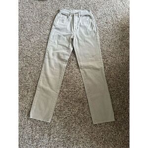 Pac Sun Khaki Denim Jeans Dad Jean Size 23 100% Cotton Tan Button Closure